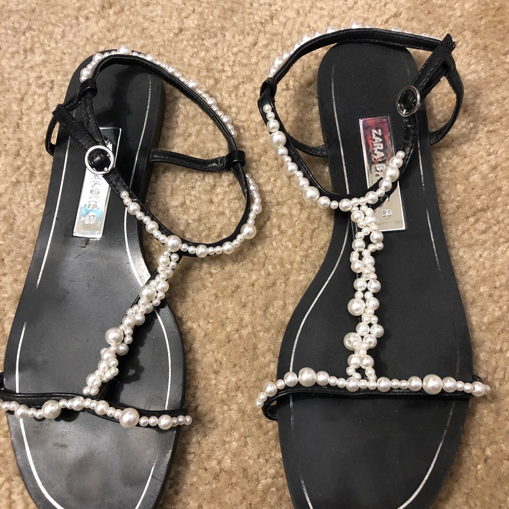 Zara Pearls Sandals